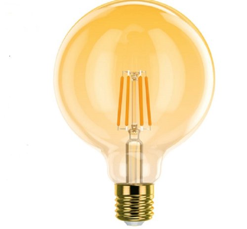 Лампа светодиодная филаментная Ретро Фотон G95 E27 220В 6Вт 2200К картинка 